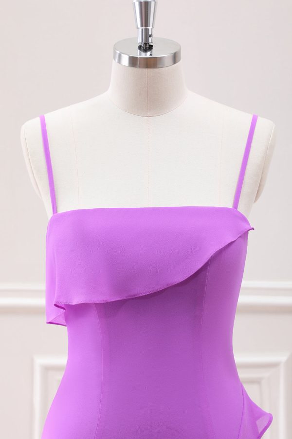 Tahiti Ruffles Sheath Maxi Dress with Slit - Image 4