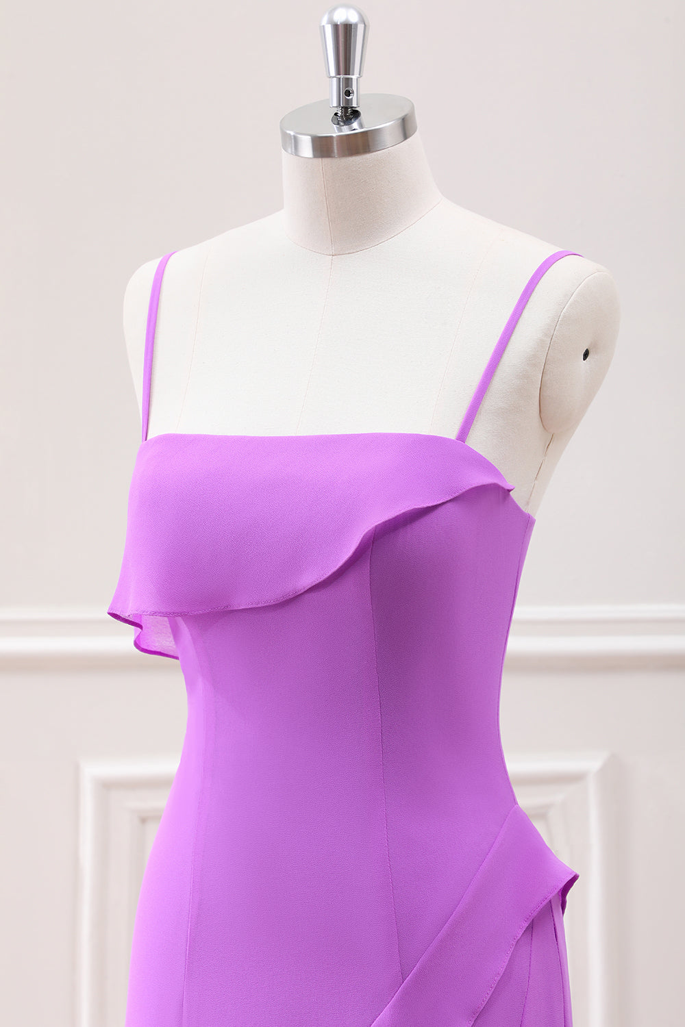 Tahiti Ruffles Sheath Maxi Dress with Slit - Image 6