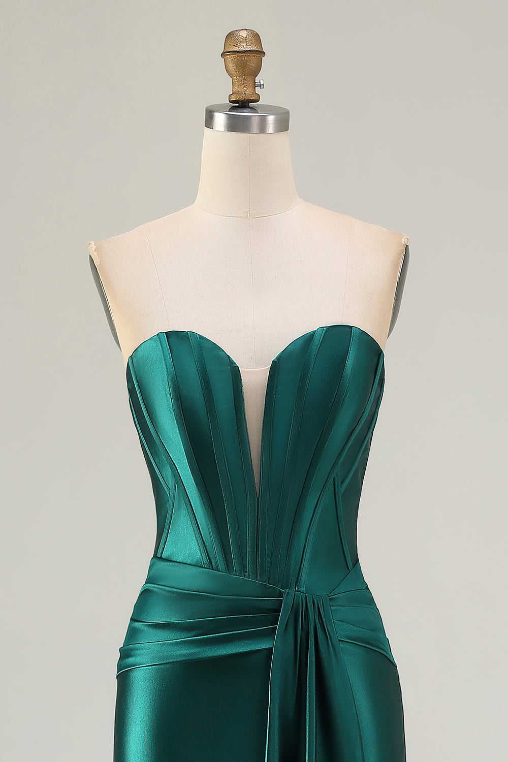 Sweetheart Mermaid Dark Green Corset Prom Dress - Image 6