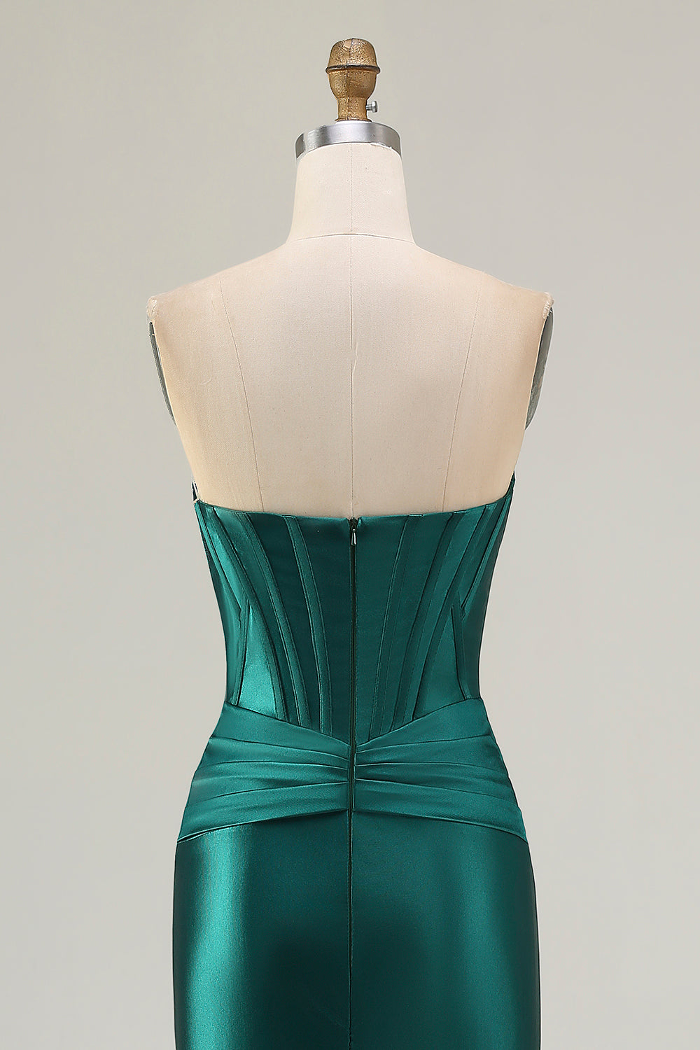 Sweetheart Mermaid Dark Green Corset Prom Dress - Image 7