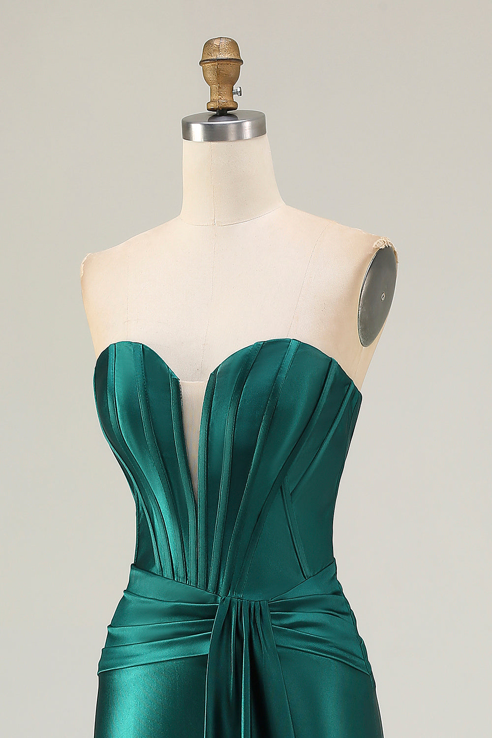 Sweetheart Mermaid Dark Green Corset Prom Dress - Image 8