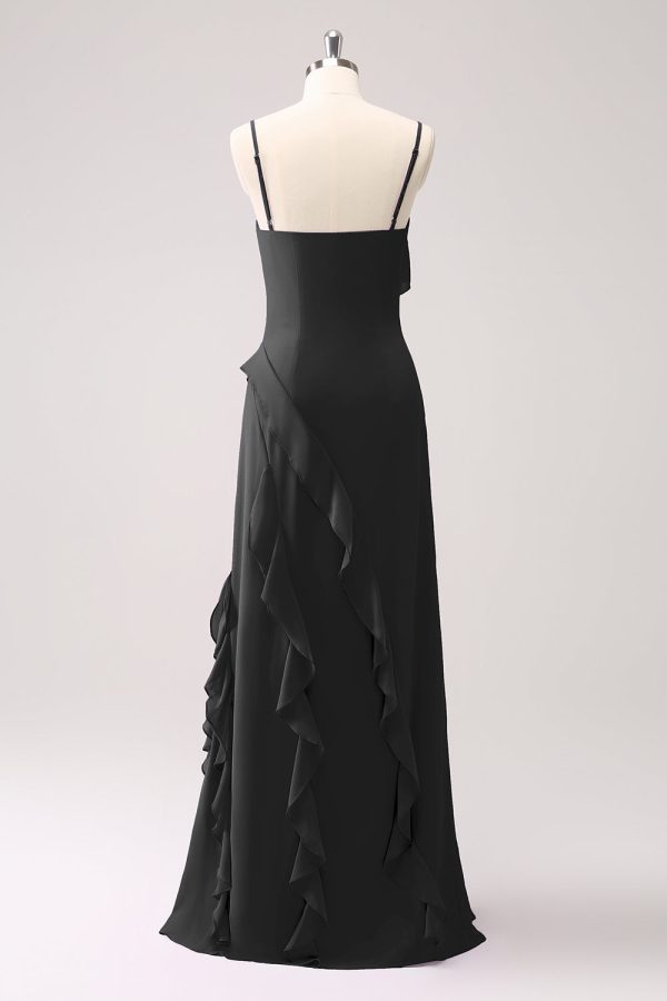 Tahiti Ruffles Sheath Maxi Dress with Slit - Image 8