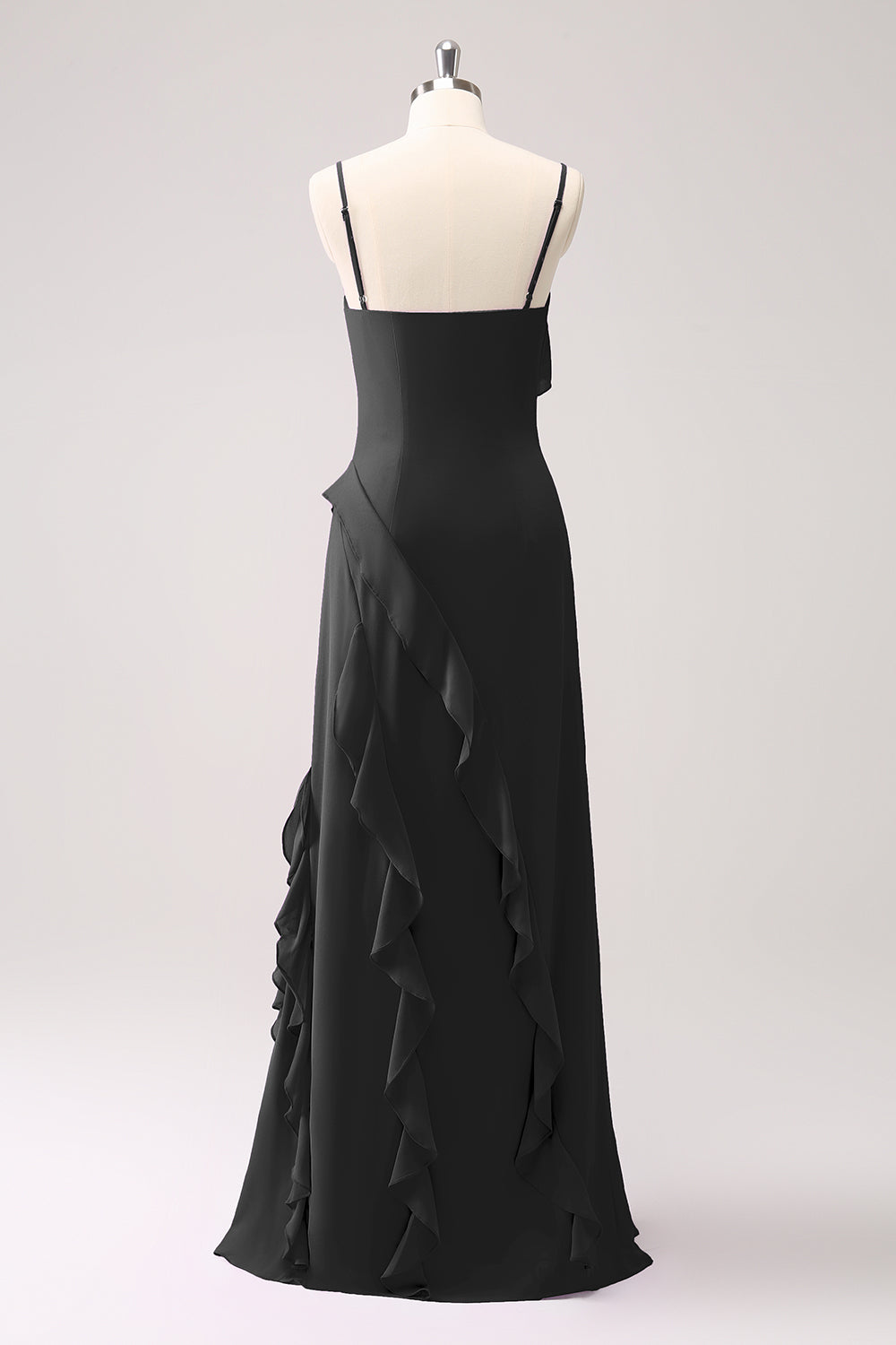 Tahiti Ruffles Sheath Maxi Dress with Slit - Image 8