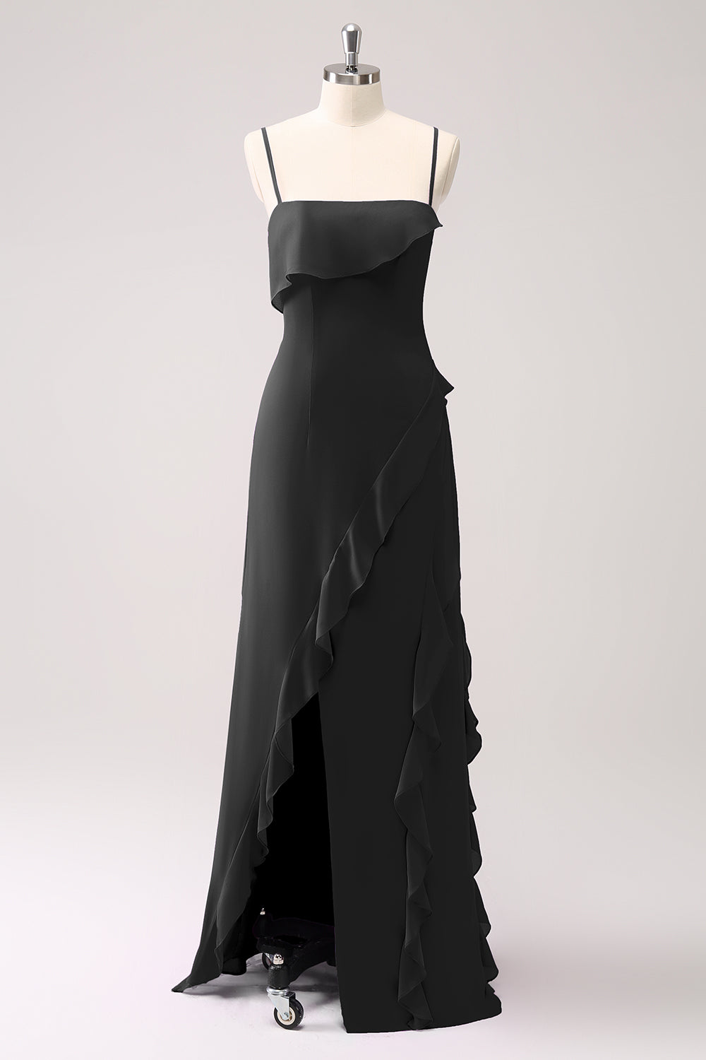 Tahiti Ruffles Sheath Maxi Dress with Slit - Image 7