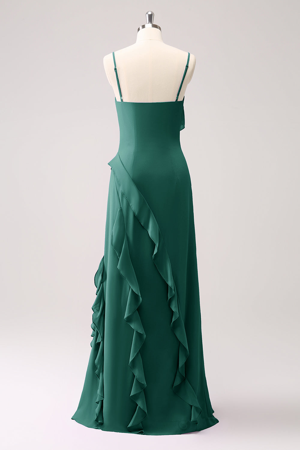 Tahiti Ruffles Sheath Maxi Dress with Slit - Image 14