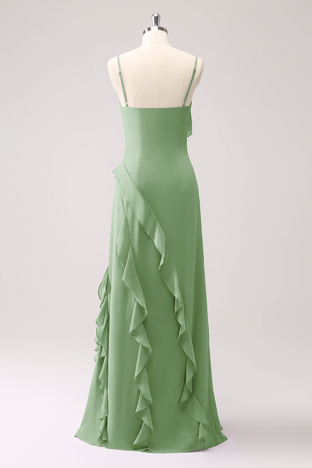 Tahiti Ruffles Sheath Maxi Dress with Slit - Image 18