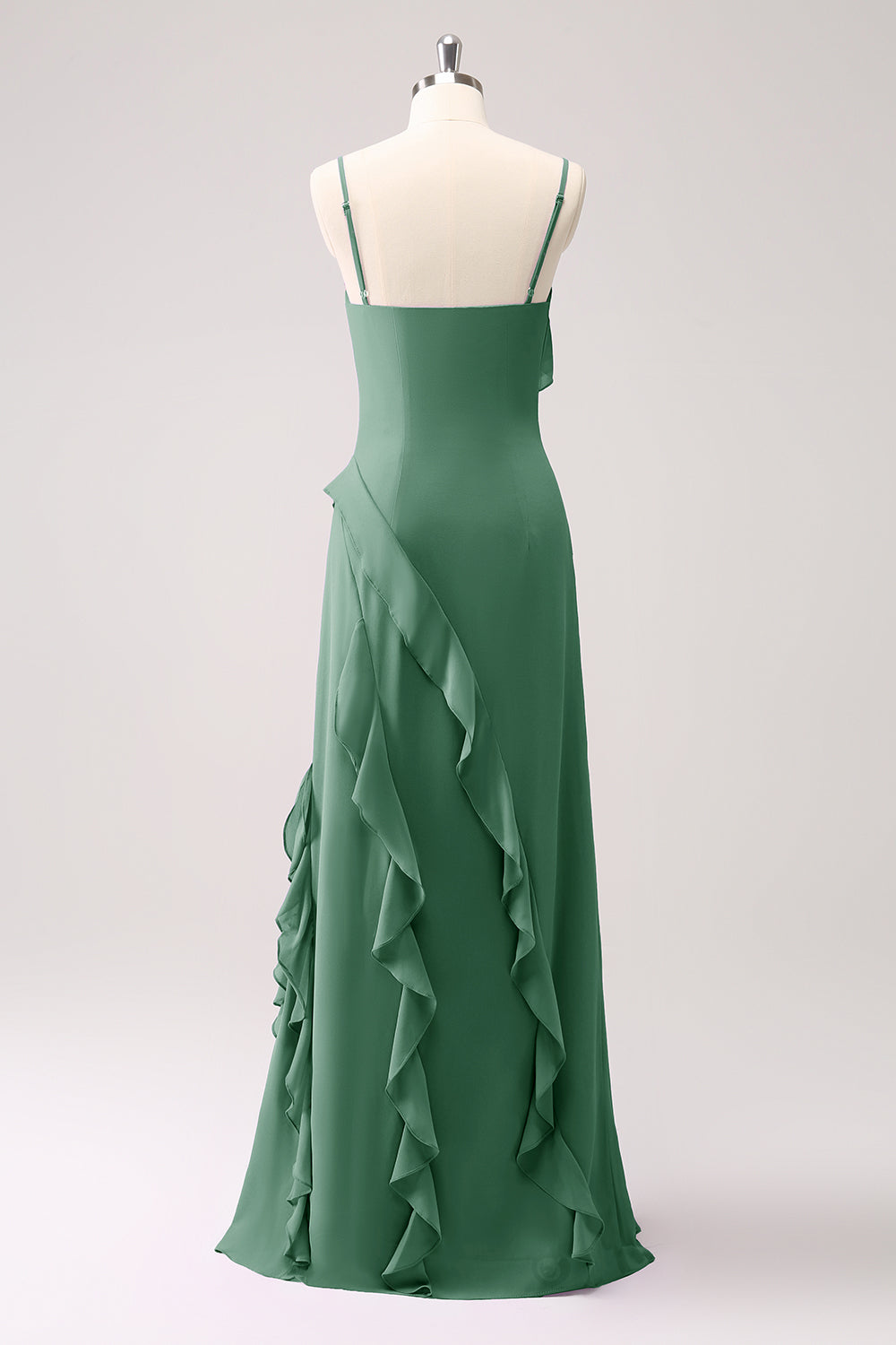 Tahiti Ruffles Sheath Maxi Dress with Slit - Image 20