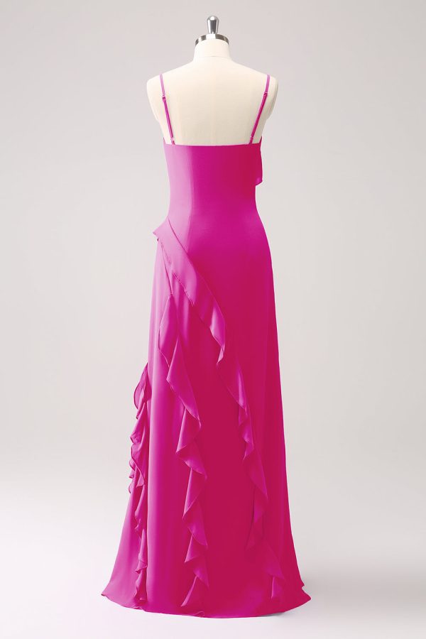Tahiti Ruffles Sheath Maxi Dress with Slit - Image 22