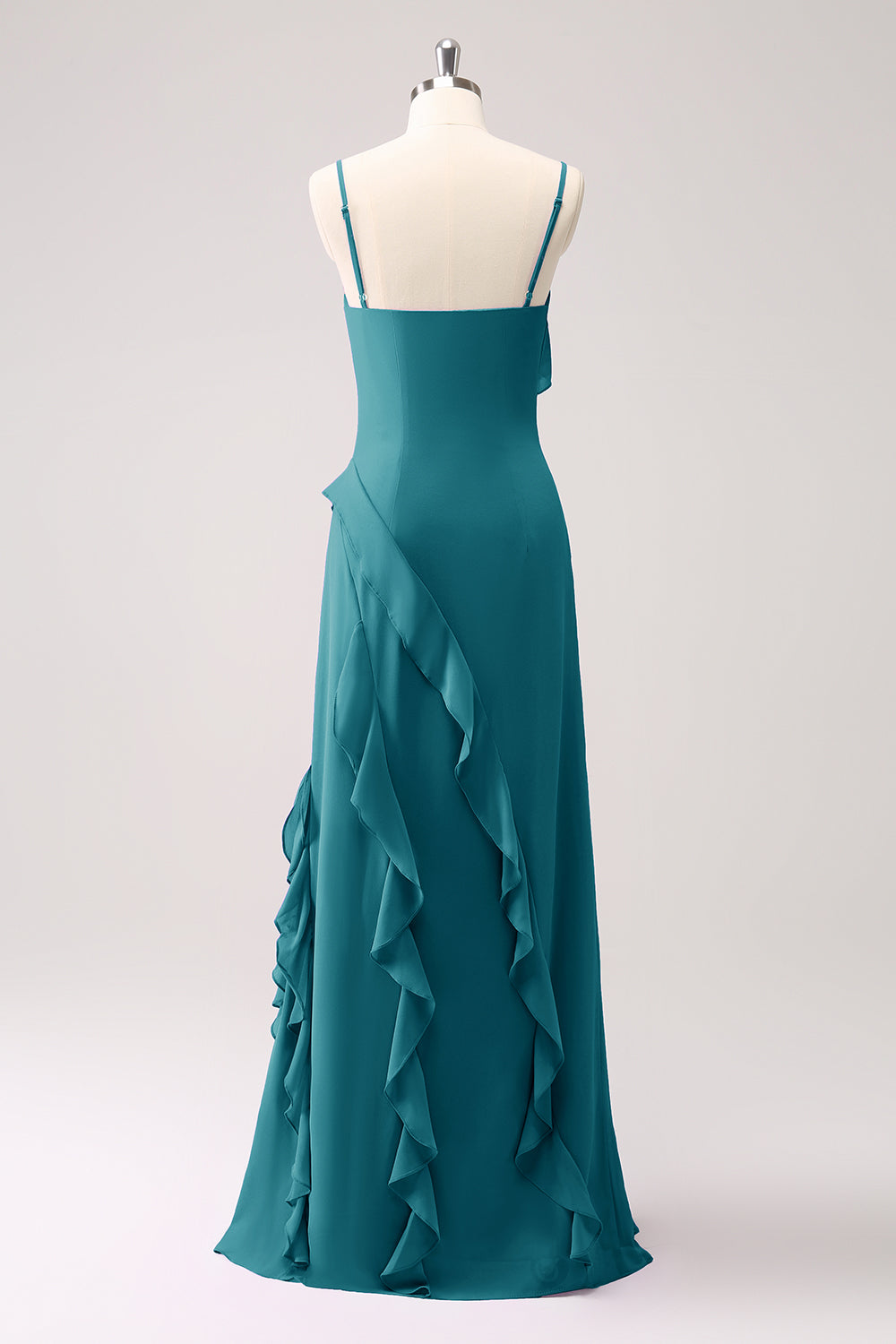 Tahiti Ruffles Sheath Maxi Dress with Slit - Image 24