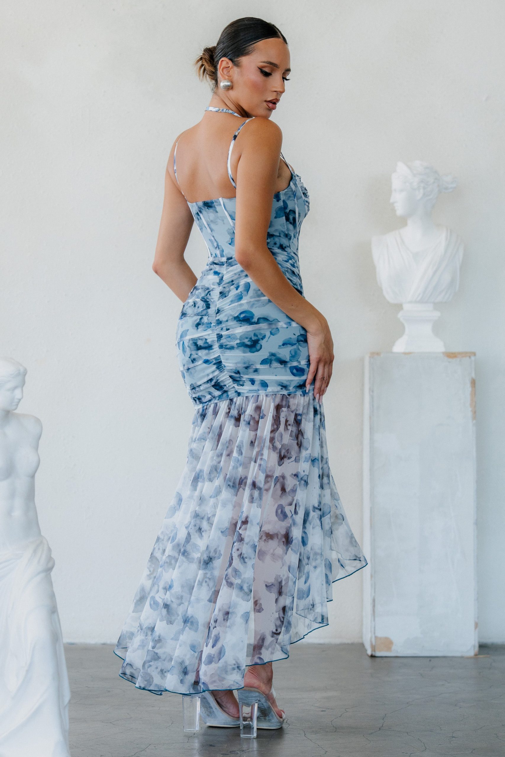 Floral Corset High-Low Maxi Dress - Image 5